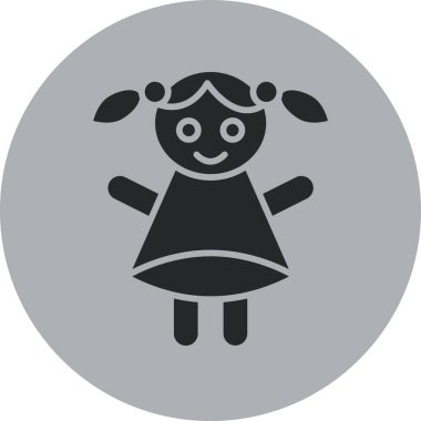 Şirin kız simgesinin vektör çizimi