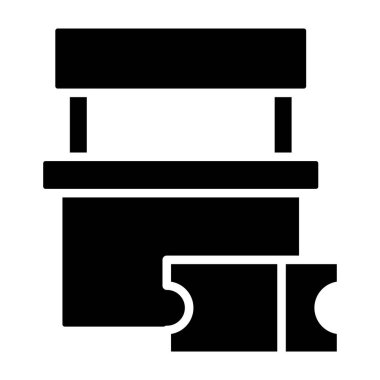 bilet simgesi, vektör illüstrasyonu