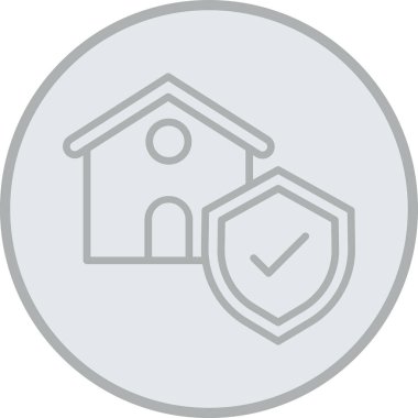 ev sigortası ikonu vektör illüstrasyonu