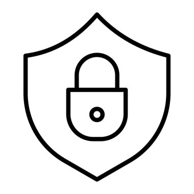 asma kilit ikon vektör çizimi