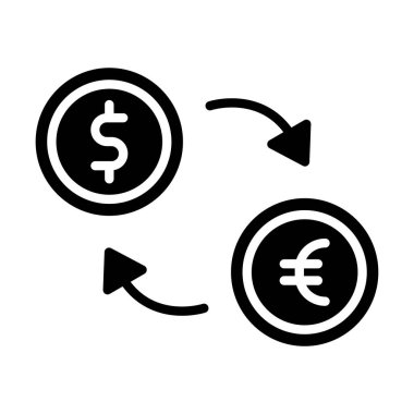 döviz döviz simgesi vektör illüstrasyonu