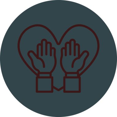 kalp vektör simgesi modern basit illüstrasyon