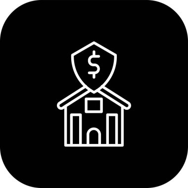 Düz stil emlak simgesi.