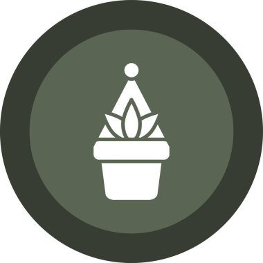 Bir bitki simgesinin vektör illüstrasyonu