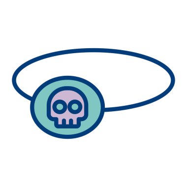 Şeffaf bir arkaplanda kafatası vektör çizimi. Birinci kalite semboller. Konsept ve tasarım için vuruş çizgisi simgesi.