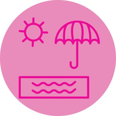 Modern b 'nin vektör illüstrasyonu şemsiye simgesinden yoksun