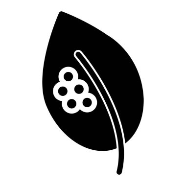 Bir yaprak simgesinin vektör illüstrasyonu