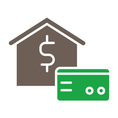 Dolar banka vektör simgesi