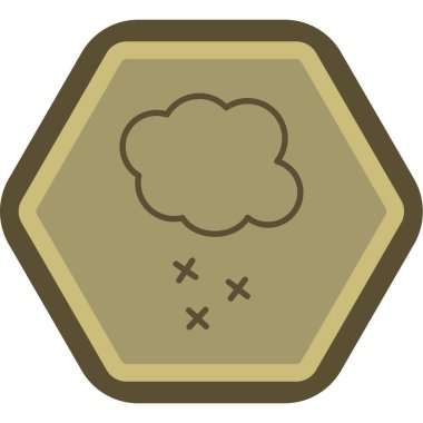 Moda tarzında izole edilmiş bir bulut simgesi