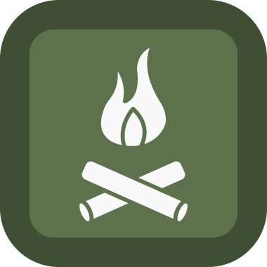 modaya uygun yuvarlak biçimli arkaplanda ateş simgesi