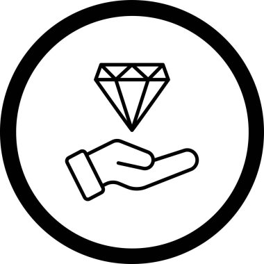 Elmas. Web simgesi basit tasarım