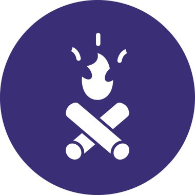 Bir ateş simgesinin vektör illüstrasyonu