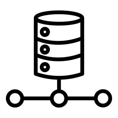 Veritabanı sunucu vektör simgesi