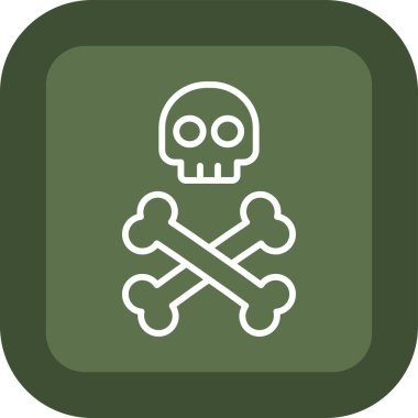 çapraz kemikli kafatası, vektör simgesi