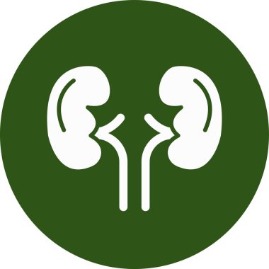 Böbrek ikonu. Web için böbrek vektör simgelerinin basit çizimi