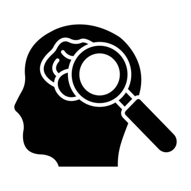 Büyüteç simgesi olan insan.