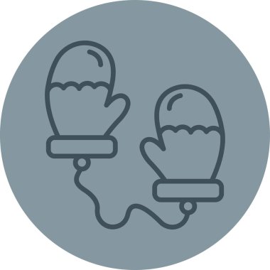 Eldiven simgesi vektör illüstrasyonu