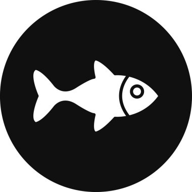 Balık simgesinin vektör illüstrasyonu