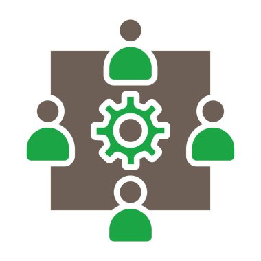 insanlar düz simge vektör çizim