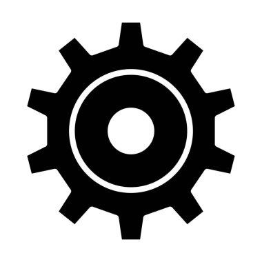 Dişli simgesini. Dişli vektör simgesi web için basit örnek