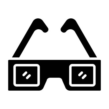 gözlük ve gözlük simgesi, basit biçim