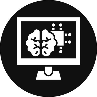 Beyin. Web simgesi basit tasarım