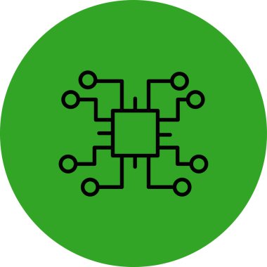 devre kartı simgesi, vektör illüstrasyonu