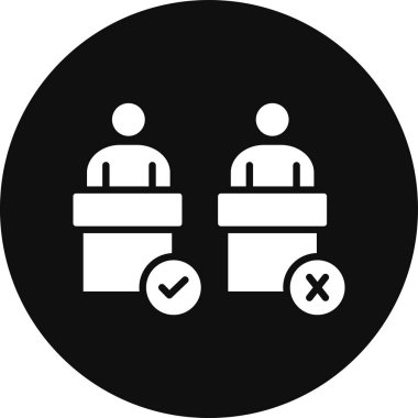 Çember içindeki insanların vektör illüstrasyon simgesi