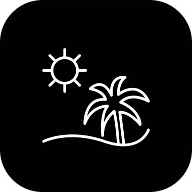 Yaz ve tatil simgelerinin vektör illüstrasyonu