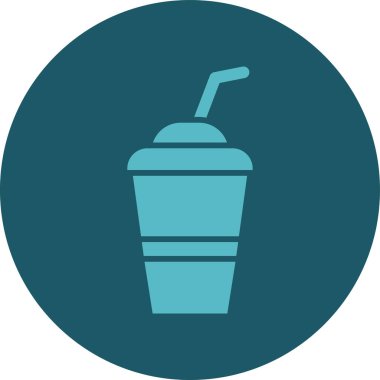 Milkshake web simgesi, vektör illüstrasyonu
