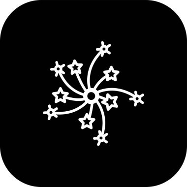 Soyut bir grupta çiçek simgesi izole edildi