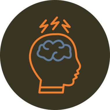 beyin ikonu vektör illüstrasyonu