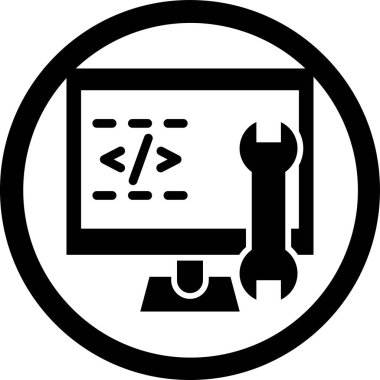 Kod Mühendisliği simgesi, vektör çizimi