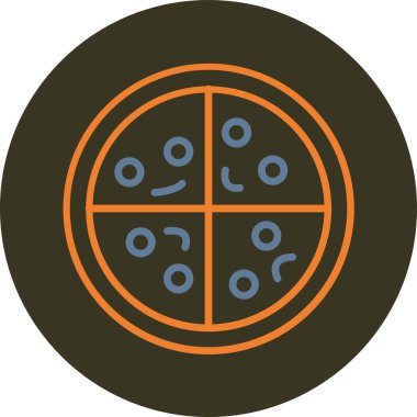 pizza. Web simgesi basit illüstrasyon