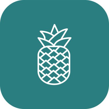ananas ikonu vektör illüstrasyonu