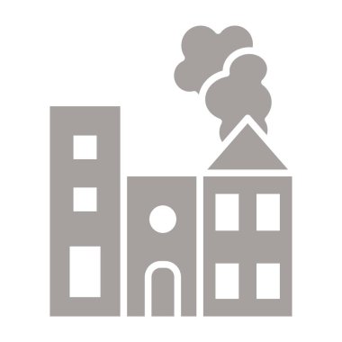 Dumanlı fabrika binası