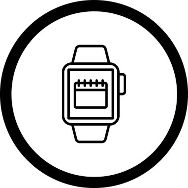 Moda biçimi izole edilmiş arkaplanda smartwatch simgesi