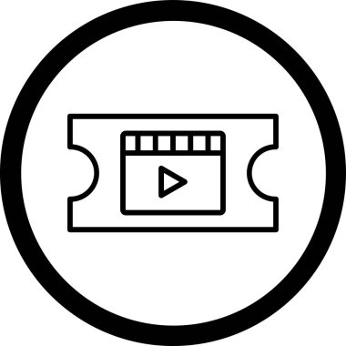 Video oynatıcı. Web simgesi basit tasarım