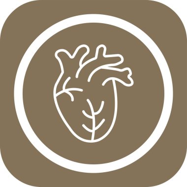 Tıbbi ve grafik tasarımı için kalp vektör simgesi modern illüstrasyon tasarımı.