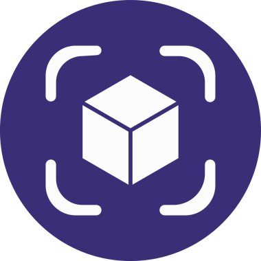 Vektör Küpü Simgesi İllüstrasyonu