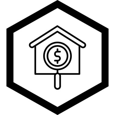 Ev simgesinin vektör illüstrasyonu