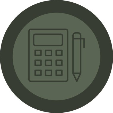 Moda Biçiminde Hesaplayıcı Simgesi İzole Arkaplan