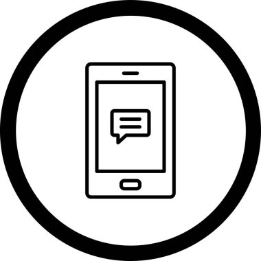 Sohbet simgesinin vektör illüstrasyonu