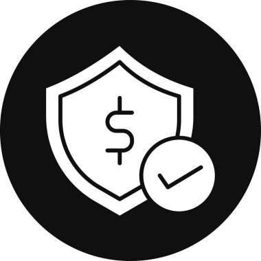Para Güvenliği web simgesi, vektör illüstrasyonu