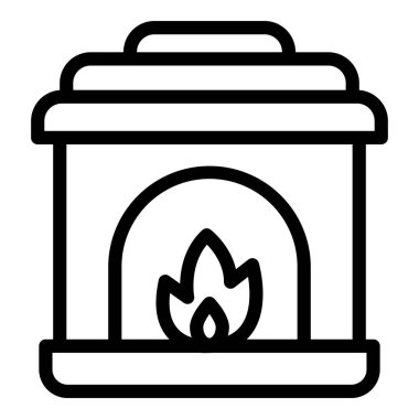 Yangın. Web simgesi basit tasarım