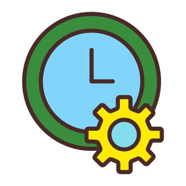 saat zaman vektör tasarımlı dişli