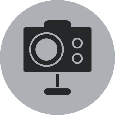 Kamera. Web simgesi basit illüstrasyon