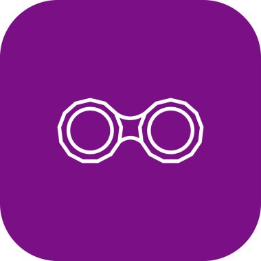 Benzersiz gözlük vektör çizgisi simgesi