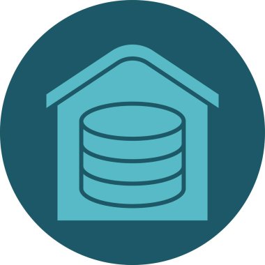 veritabanı. Web simgesi basit illüstrasyon