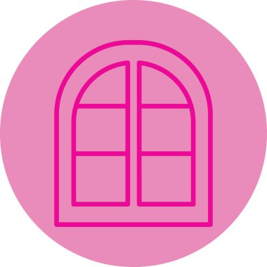 vector illustration of modern b lack icon of window
